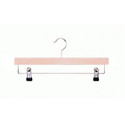 Afbeeldingen van houten kledinghanger 36cm met klemmenlat (100st.)