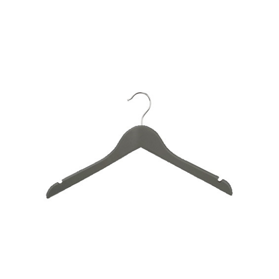 Afbeeldingen van houten kinder kledinghangers 32cm, grijs (100st.)