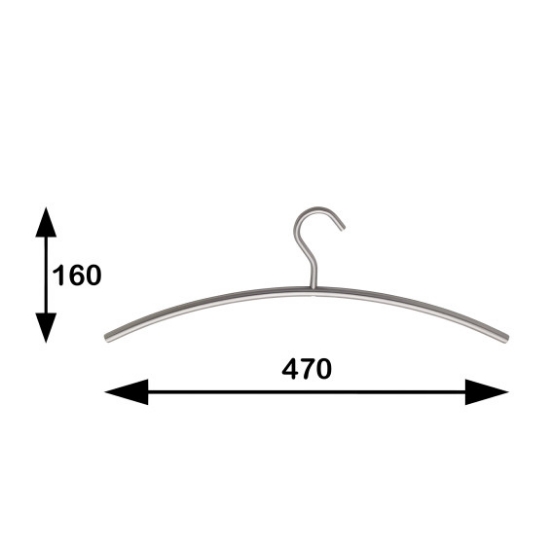 Afbeeldingen van RVS kledinghanger Ø12mm