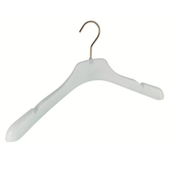 Afbeeldingen van Frosted kunststof truihanger, melkwit (50 stuks)