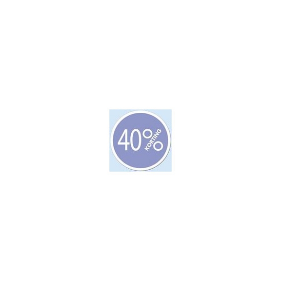 Afbeeldingen van Etiket paars 40% korting (18 mm)