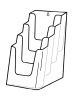 Afbeeldingen van folderhouder 4x 1/3 A4 (10,5x21cm)