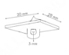 Afbeeldingen van plafondhaak 20x20mm (100st)