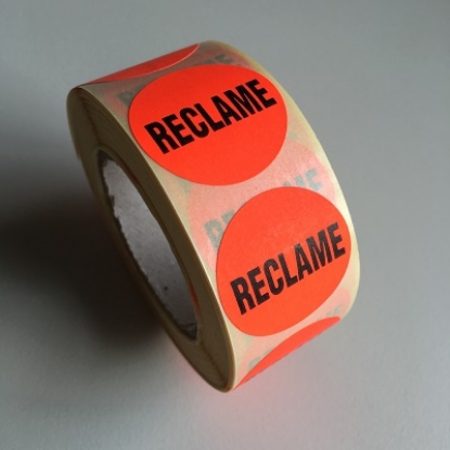 Afbeeldingen van fluorsticker "RECLAME"