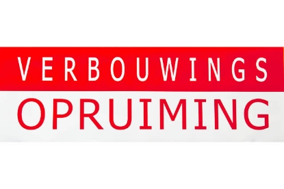 Afbeeldingen van Raambiljet "Verbouwingsopruiming"