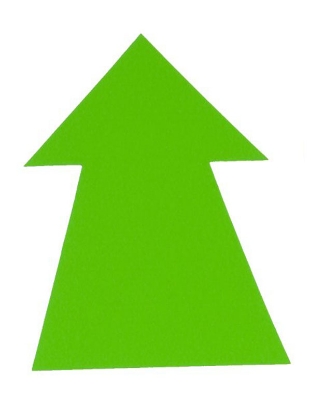 Afbeeldingen van Fluorpijlen 22x15cm groen