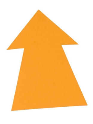 Afbeeldingen van Fluorpijlen 15x10cm oranje (50st.)