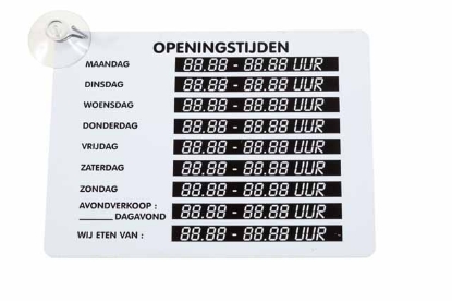 Afbeeldingen van Openingstijden bordje