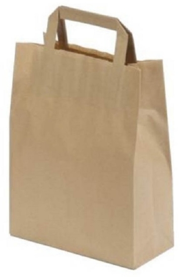 Afbeeldingen van Papieren tas Bruin B32(+D15) x H43 cm (250 stuks)