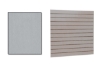 Afbeeldingen van slatwall sleuvenwand paneel aluminium/grijs 120x120cm