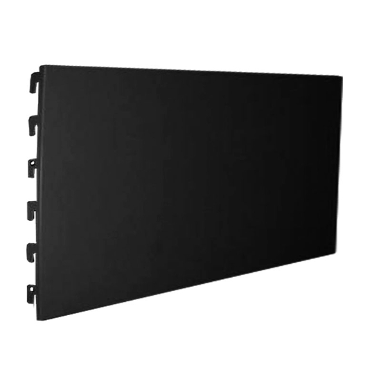 Afbeeldingen van Rugwand glad, bazalgrijs ral 7012, 100x20cm.
