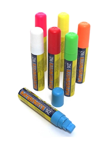 Afbeeldingen van krijtstift breed, blauw