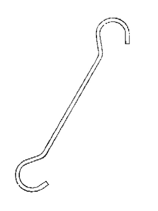 Afbeeldingen van ophanghaak 30 cm (100st)