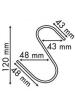 Afbeeldingen van S-haak 120mm (100st.)