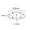 Afbeeldingen van draaischijf 225mm wit