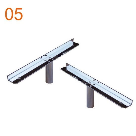 Afbeeldingen van 05- set schapdragers 300mm chroom