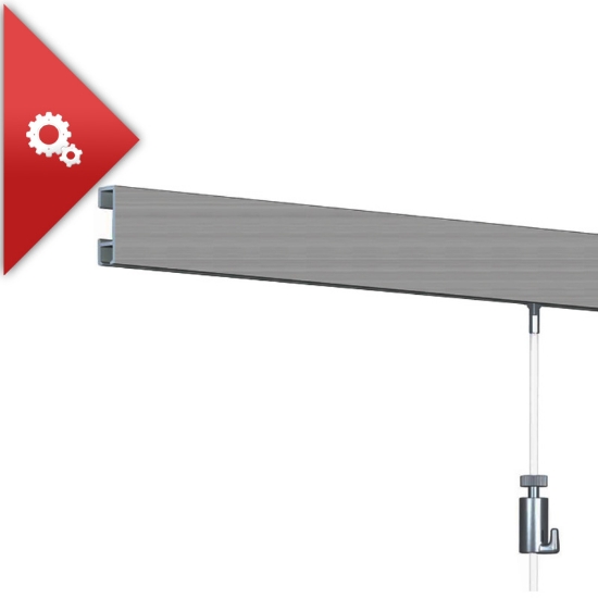 Afbeeldingen van ophangsysteem schilderijen aluminium (wandmodel)