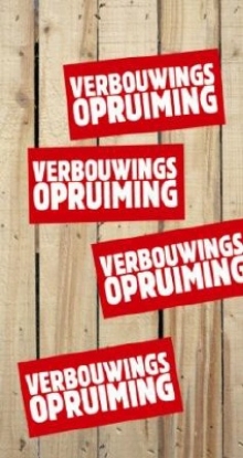 Afbeeldingen van Raambiljet "Verbouwingsopruiming"