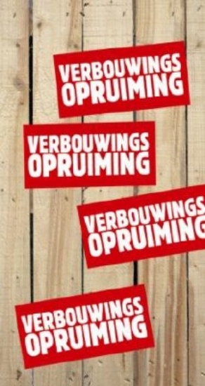 Afbeeldingen van Raambiljet "Verbouwingsopruiming"