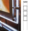 Afbeeldingen van LED display raampresentatie 3x A4