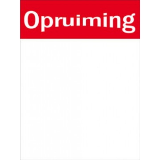 Afbeeldingen van Prijskaart OPRUIMING rood (100st.)