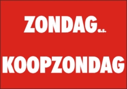 Afbeeldingen van Raambiljet "Koopzondag"