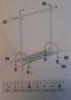 Afbeeldingen van Garderoberek, verrijdbaar 151cm