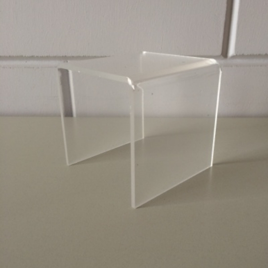 Afbeeldingen van acryl bruggetje 10x10cm, transparant