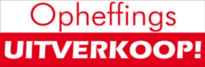 Afbeeldingen van Raambiljet "Opheffingsuitverkoop"