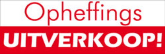 Afbeeldingen van Raambiljet "Opheffingsuitverkoop"