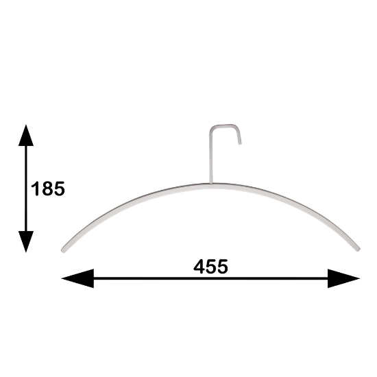 Afbeeldingen van kledinghanger 46cm rvs vierkant