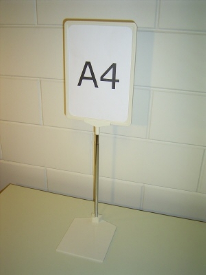 Afbeeldingen van A5 Prijskaartstandaard, met kunststof voet
