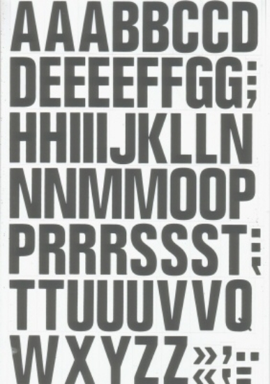 Afbeeldingen van Magnetische letters 43mm wit/zwart