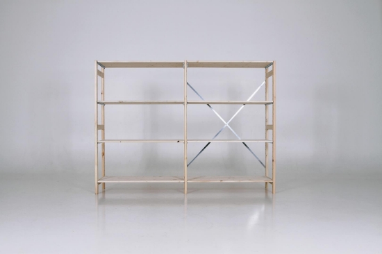 Afbeeldingen van 2-meter houten magazijnstelling 150cm hoog
