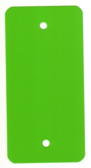 Afbeeldingen van PVC-labels 54x108 mm groen 2 gaten (1000st)