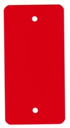 Afbeeldingen van PVC-labels 54x108 mm rood 2 gaten (1000st)