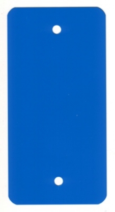 Afbeeldingen van PVC-labels 54x108 mm blauw 2 gaten (1000st)