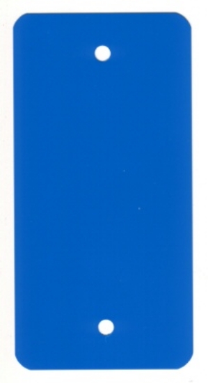 Afbeeldingen van PVC-labels 54x108 mm blauw 2 gaten (1000st)