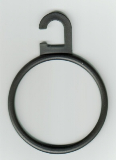 Afbeeldingen van Sjaalhanger kleur zwart, kunststof, rond diameter 60 mm, (750 st) 