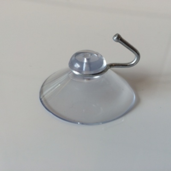 Afbeeldingen van Zuignap transparant 40 mm, met haakje (100st.)