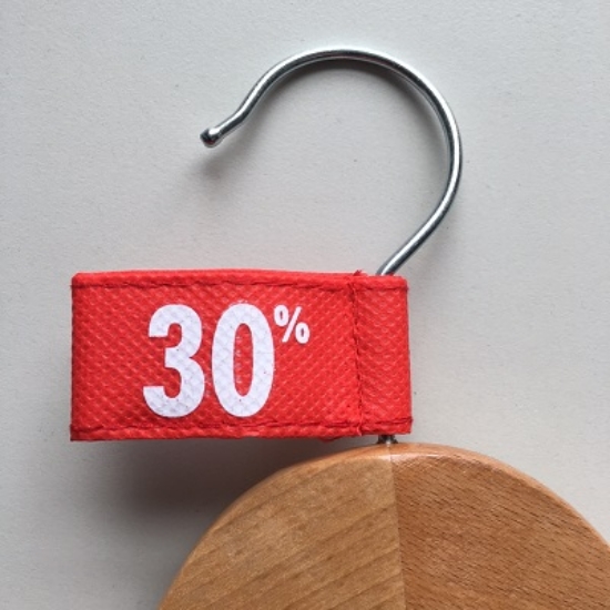 Afbeeldingen van Label vaantje kleur rood - 30%