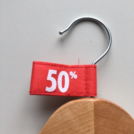 Afbeeldingen van Label vaantje kleur rood - 50%