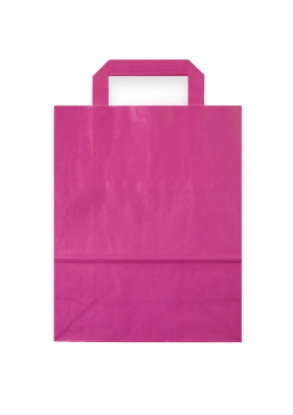 Afbeeldingen van Papieren tas Fuchsia B18(+D8) x H22 cm (50 stuks)