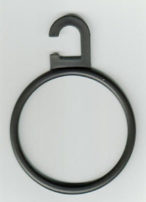 Afbeeldingen van Sjaalhanger kleur zwart, kunststof, rond diameter 60 mm, (25 st) 
