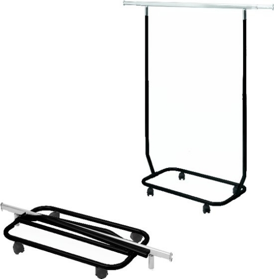 Afbeeldingen van kledingrek 80 cm (zwart)
