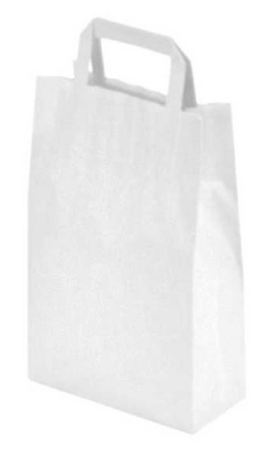 Afbeeldingen van Papieren tas Wit B22(+D11) x 36cm (250 stuks)