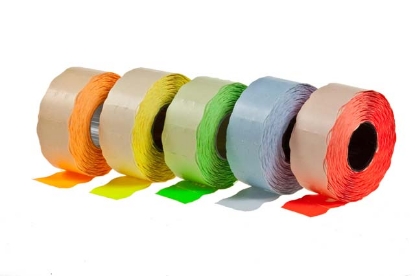 Afbeeldingen van prijstang etiket 26x12 mm, golf (36rol)