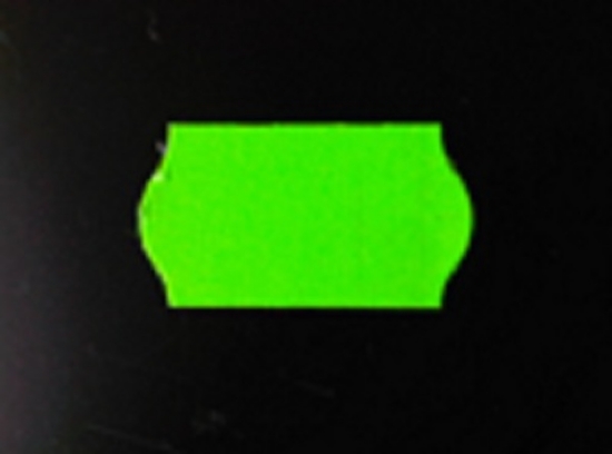 Afbeeldingen van prijstang etiket 22x12 mm, groen golf (42rol)