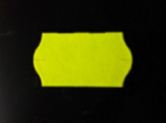 Afbeeldingen van prijstang etiket 22x12 mm, geel golf (42rol)
