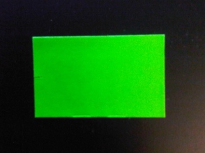 Afbeeldingen van prijstang etiket 26x16 mm, fluor groen recht (5rol) permanent